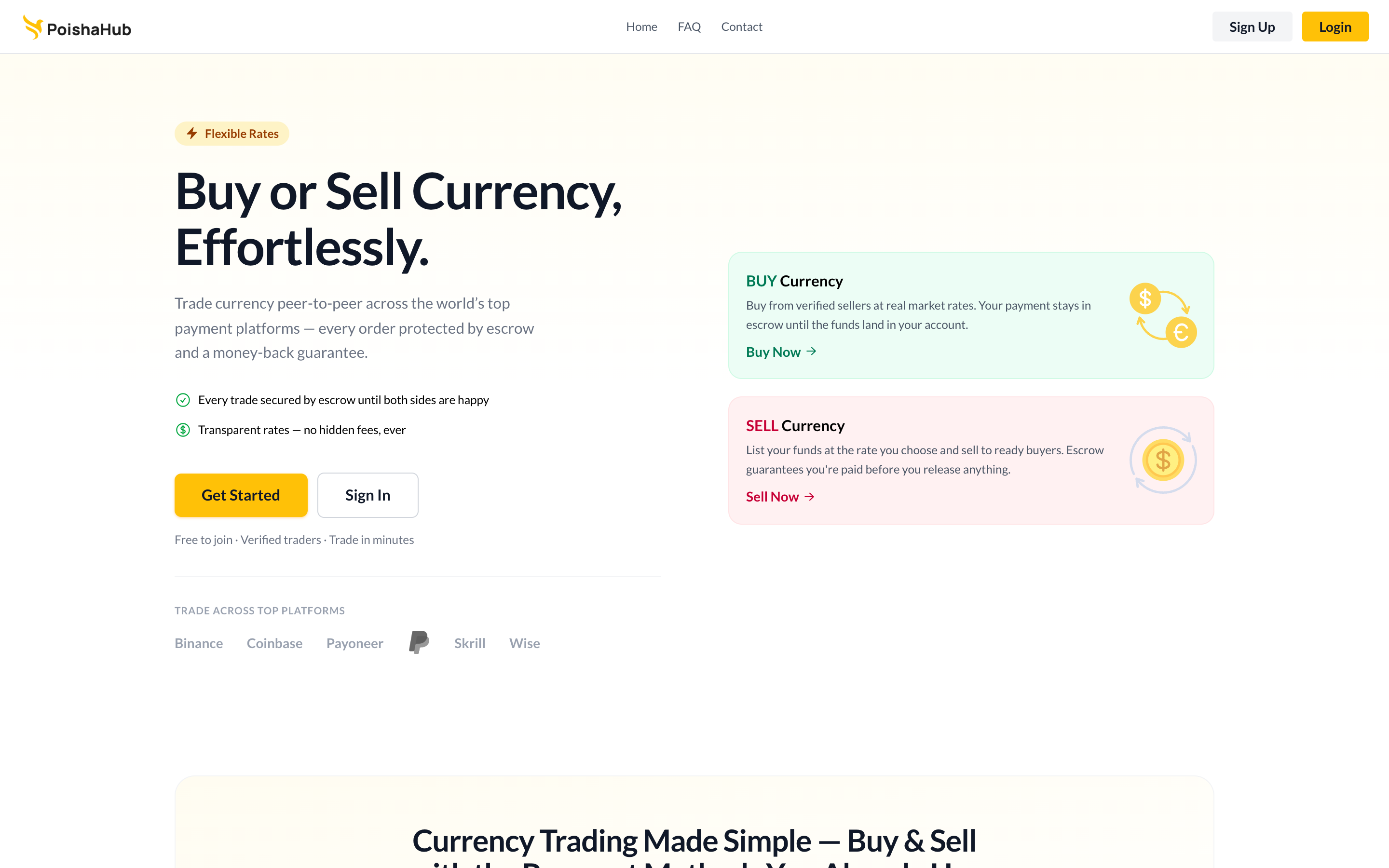 USDT marketplace homepage